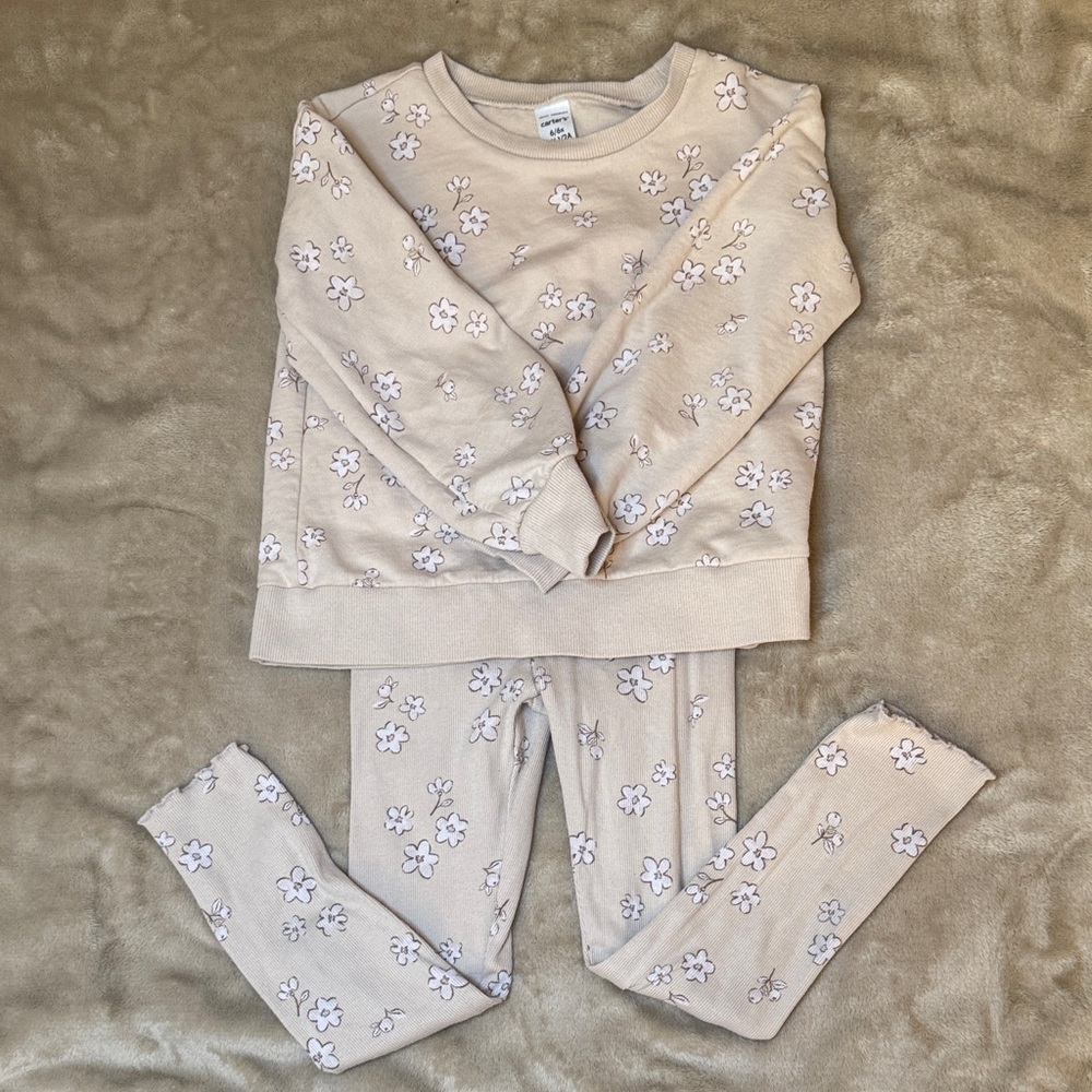 CARTER’S | Cream Floral Matching Set